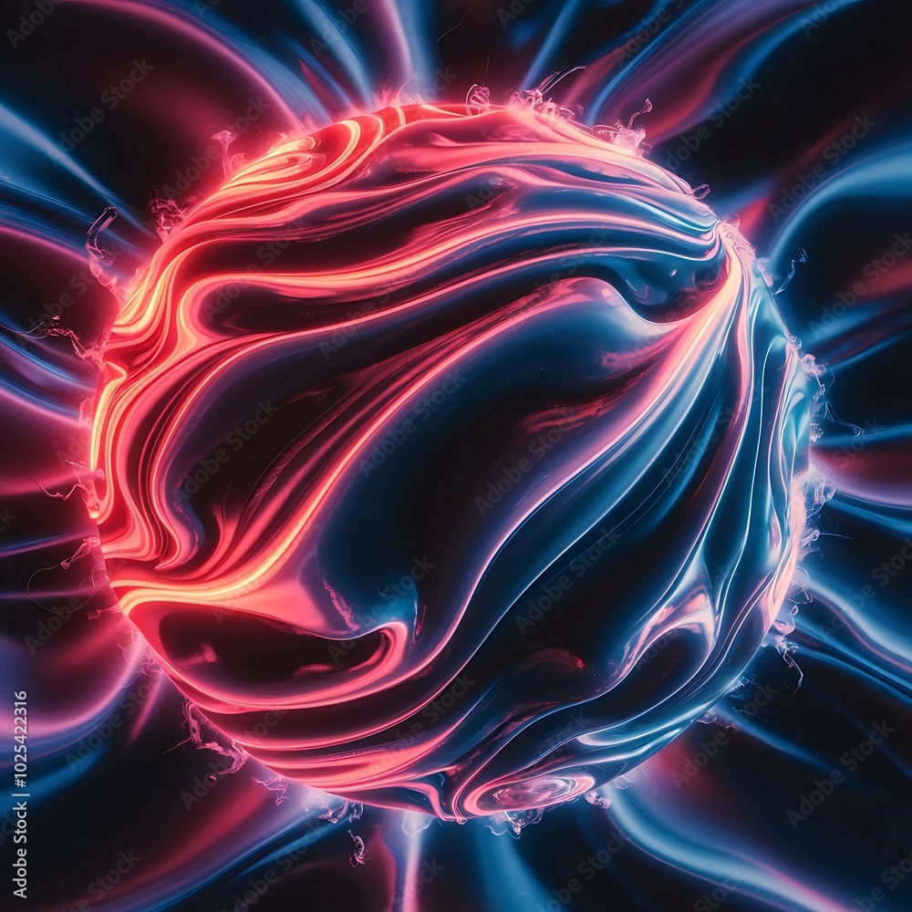 Obraz premium abstract background with glowing circles