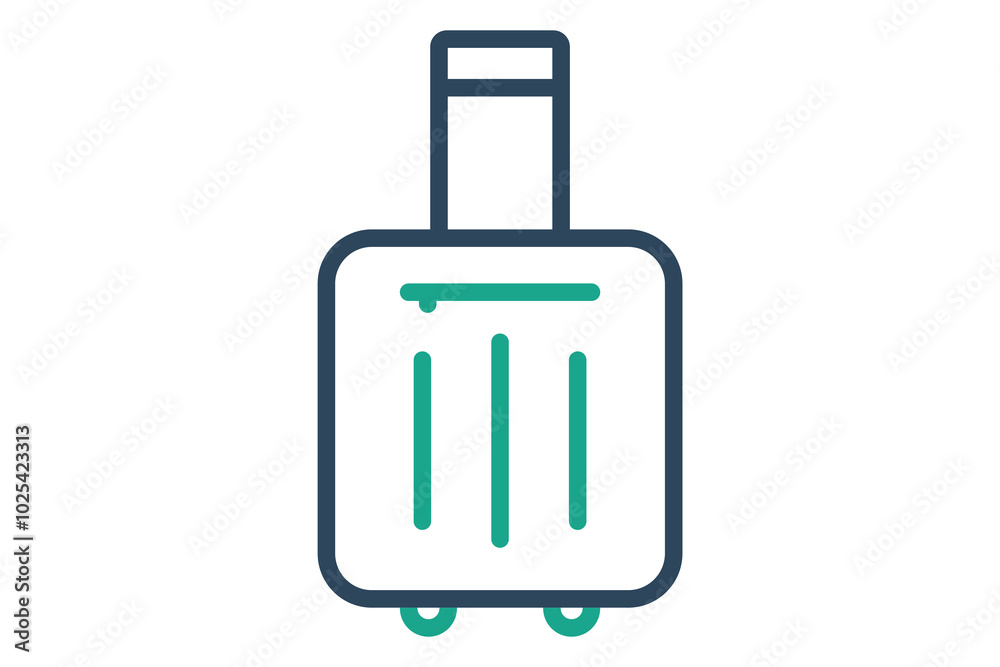 Luggage icon. line icon style. icon related to reception. hotel elements vector illustration Luggage icon. line icon style. icon related to reception. hotel elements vector illustration