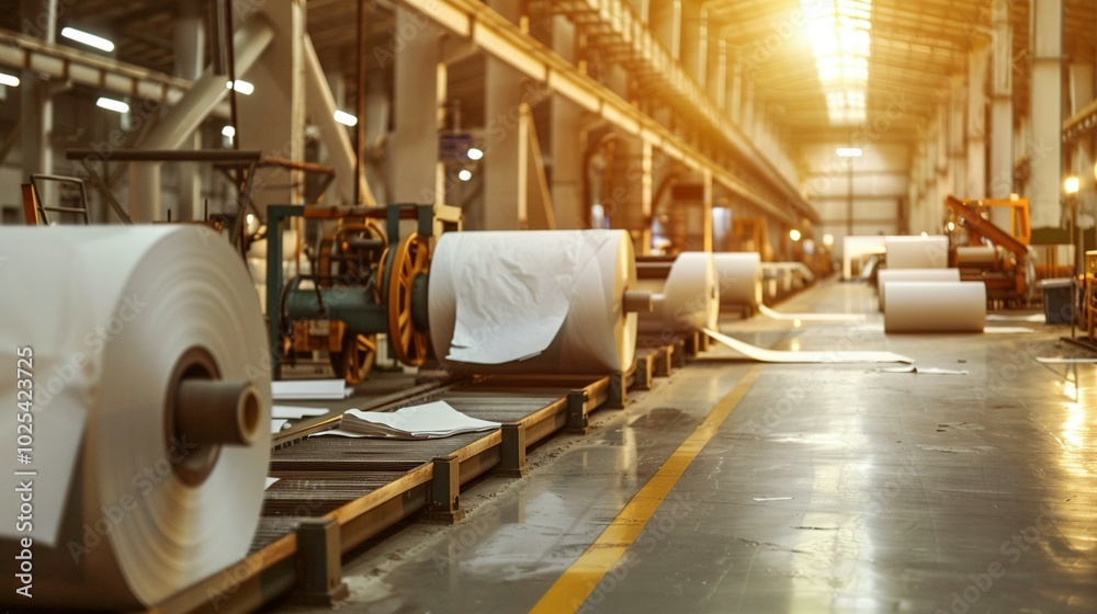 Fototapeta premium Evolution of Paper Industry: Utilizing Cutting-edge Technologies