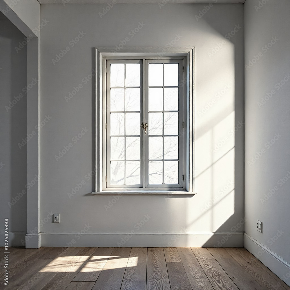 Fototapeta premium Window light shadow the wall