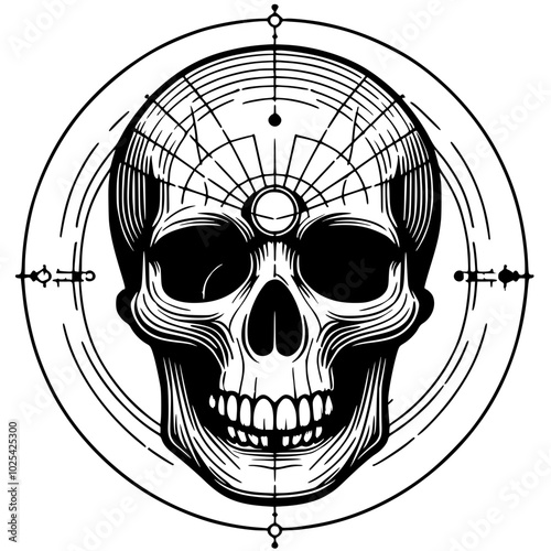 Sniper skull silhouette