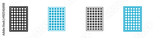 solar panel icon Flat graphics set collection