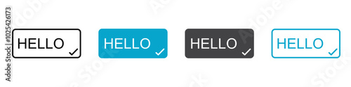 text not delivered icon Flat graphics set collection