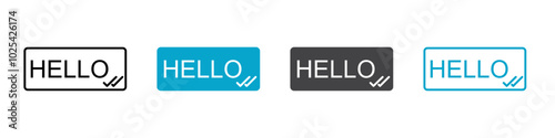 text delivered icon Flat graphics set collection