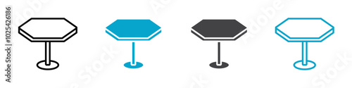table icon Flat graphics set collection