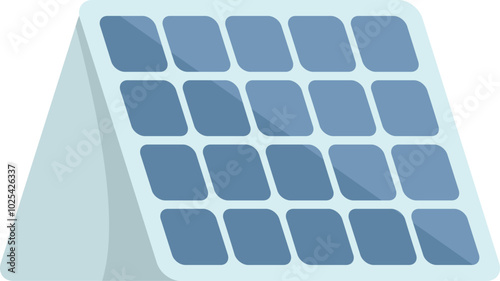 Triangular solar panel converting sunlight into electricity, symbolizing sustainable energy solutions for a greener future