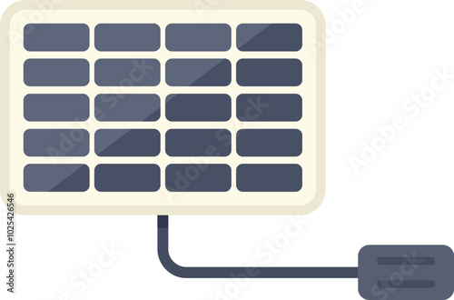 Solar panel converting sunlight into electricity, representing renewable energy sources and sustainability