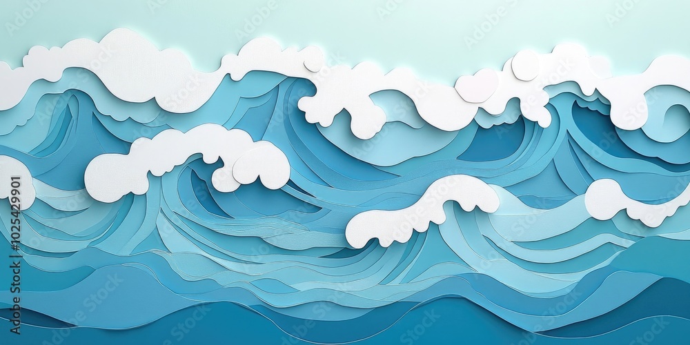 Majestic ocean waves and frothy sea foam, Majestic ocean waves with frothy sea foam Majestic ocean waves and frothy sea foam, Majestic ocean waves with frothy sea foam