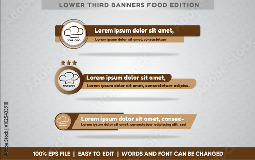 Lower third banner food edition