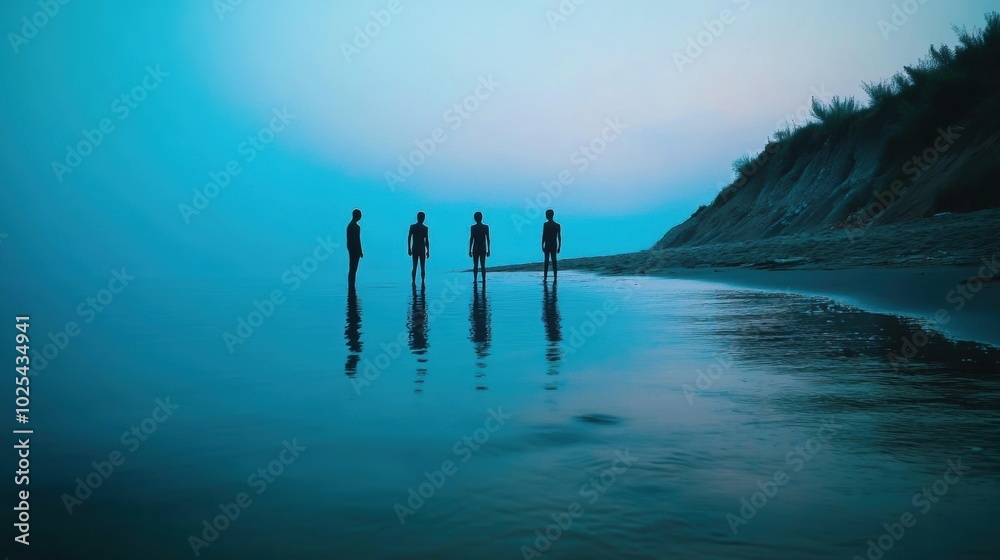 Serenity at Dusk on the Quiet Shoreline Serenity at Dusk on the Quiet Shoreline