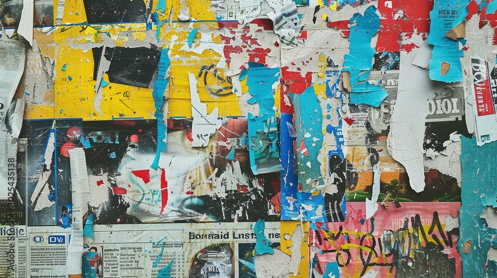 Fototapeta premium Dynamic Graffiti-Inspired Grunge Background Design