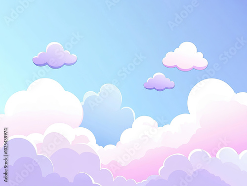 Pastel Blue and Lavender Gradient Vector Background, Calming and Serene