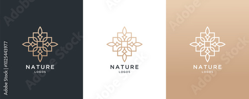  flower and Leaf logo design Inpiration