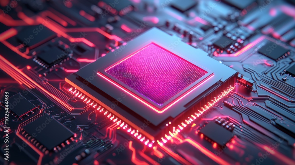 CPU Motherboard Glow. CPU Motherboard Glow.