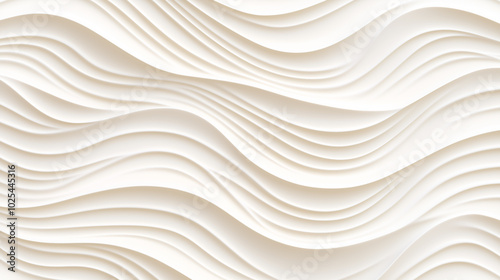 A captivating abstract image featuring soft, white waves undulating across the surface.