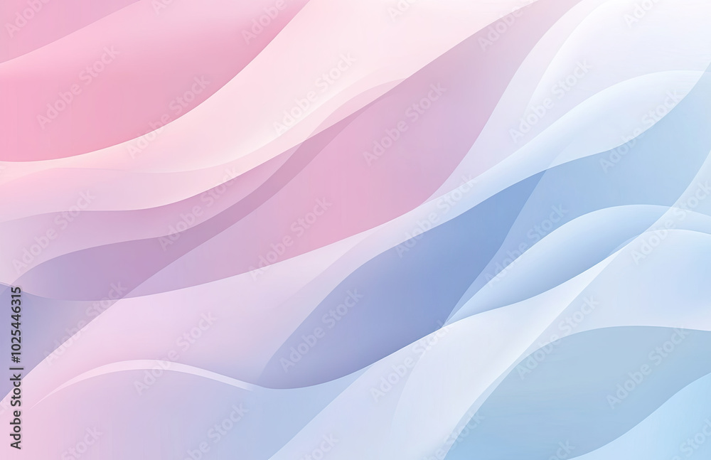Abstract Pastel-Colored Background with Wavy Shapes, Soft and Dreamy Abstract Pastel-Colored Background with Wavy Shapes, Soft and Dreamy