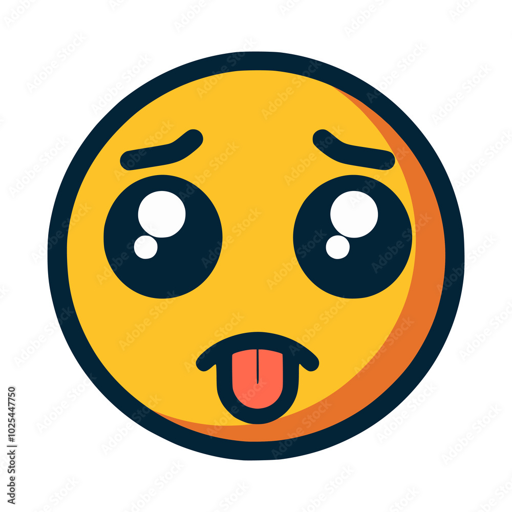Fototapeta premium face emoji sick emoticon sticker vector illustration template design