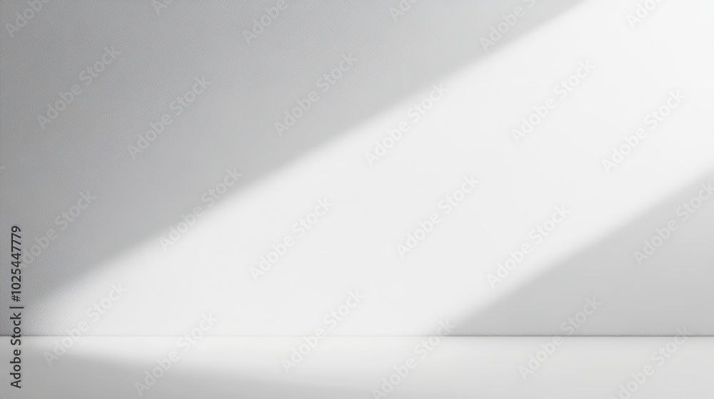 Beam of light through a minimalist white wall opening minimalist