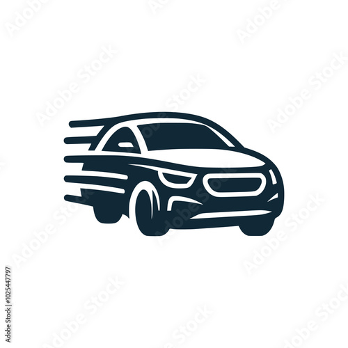 fast sedan car automotive vehicle logo vector illustration template design
