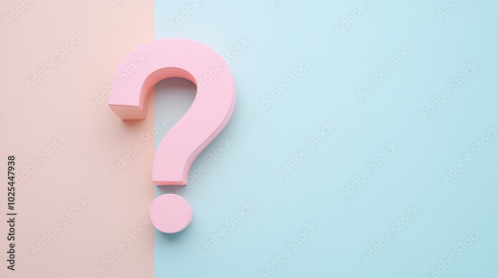 Vibrant question mark symbol on split background, a representation of inquiry and the unknown