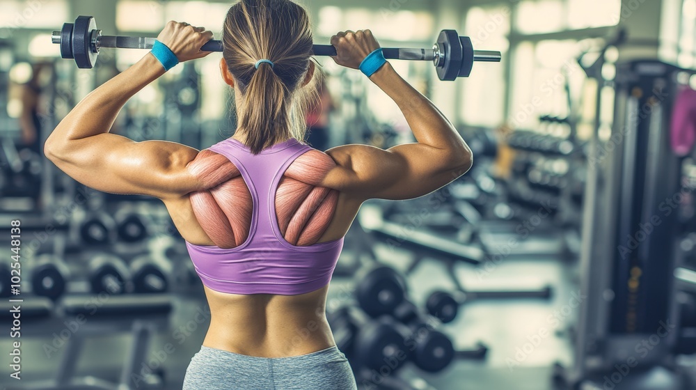 Woman Lifting Weights. Woman Lifting Weights.