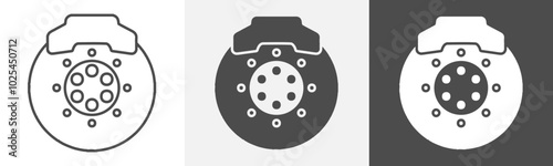 brakes icon Outline symbol set