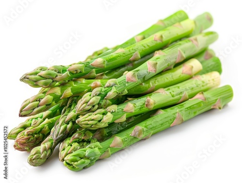 Fresh Green Asparagus Spear Isolated on White Background