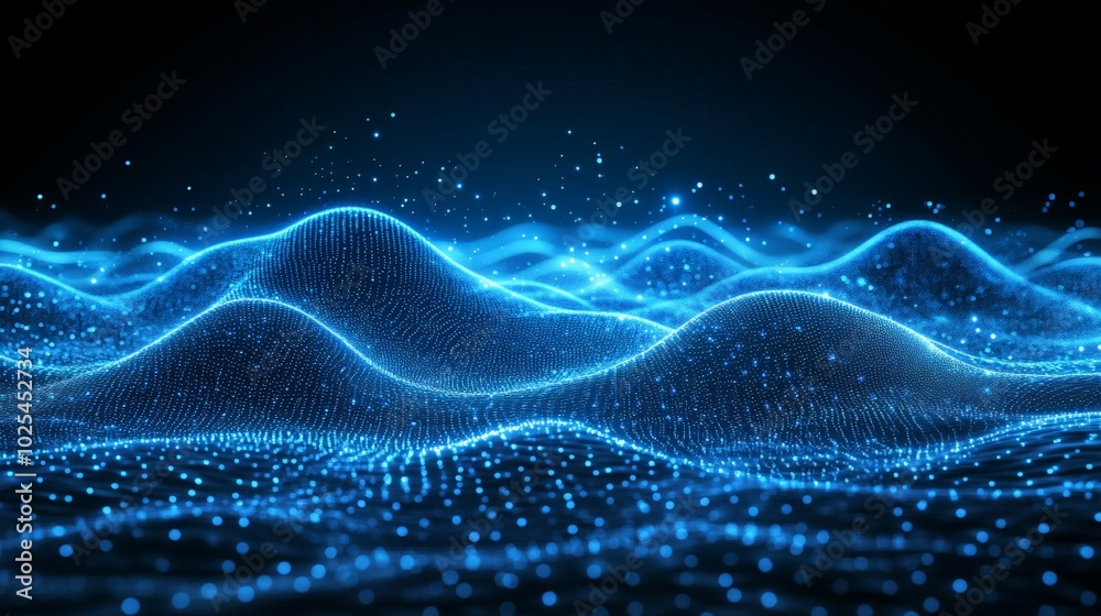 Blue Abstract Waves. Blue Abstract Waves.