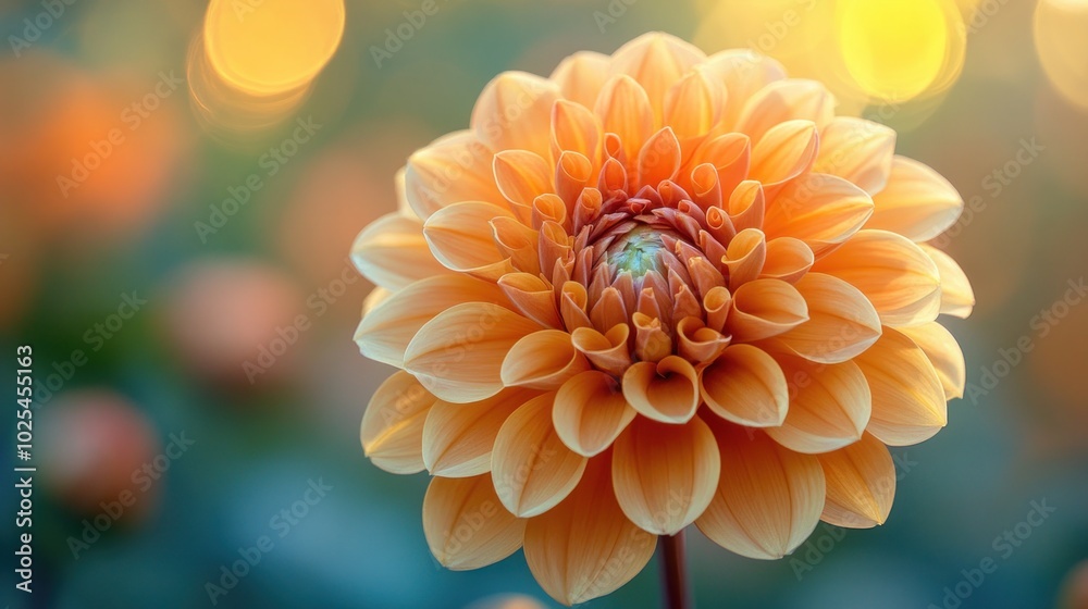 Closeup of a Peach Dahlia Closeup of a Peach Dahlia