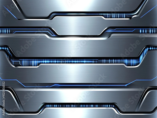 Vector Background with Metallic Silver and Grey, Sleek and Modern photo