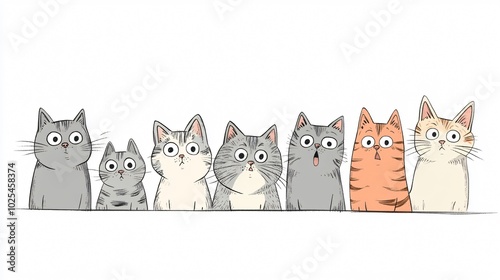 Cute kitten cartoon vector illustration for pet lovers photo