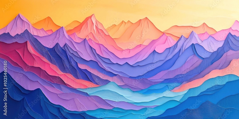 Distant view of a majestic mountain range, Scenic view of a stunning mountain range Distant view of a majestic mountain range, Scenic view of a stunning mountain range