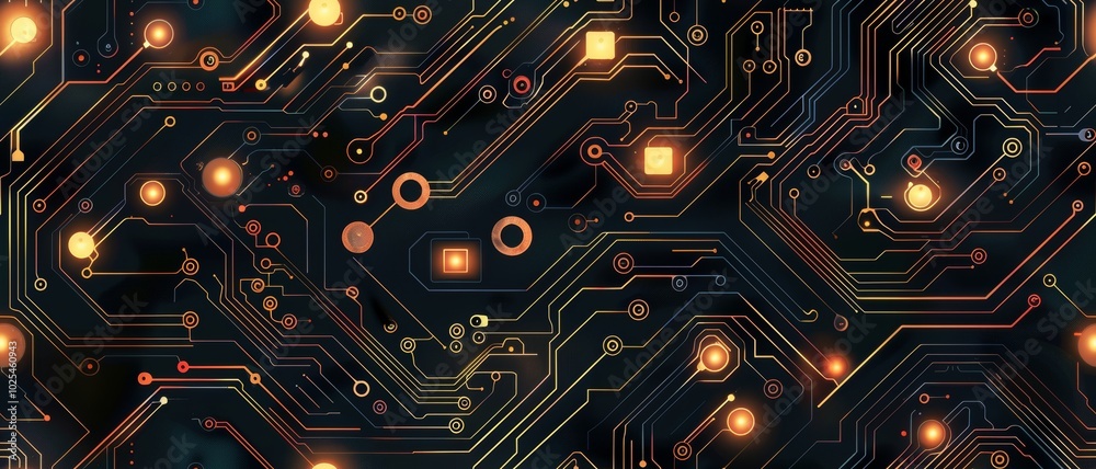 Seamless Electronic Circuit Board Pattern Design