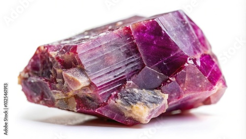 Mineral corundum on white background