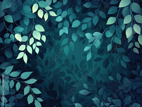 Vector Background with Dark Forest Green and Teal, Rich and Calm photo