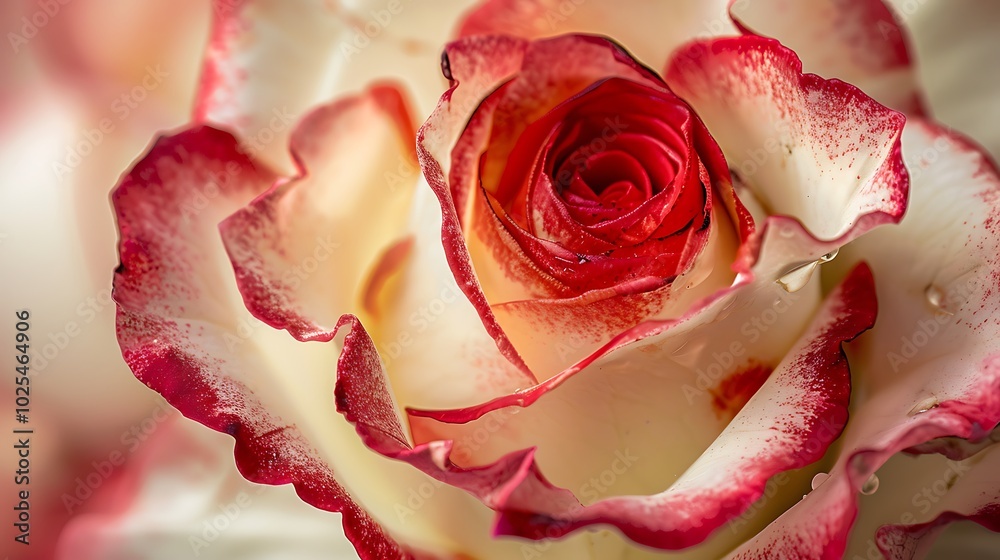 red and white rose macro close up shot red and white rose macro close up shot