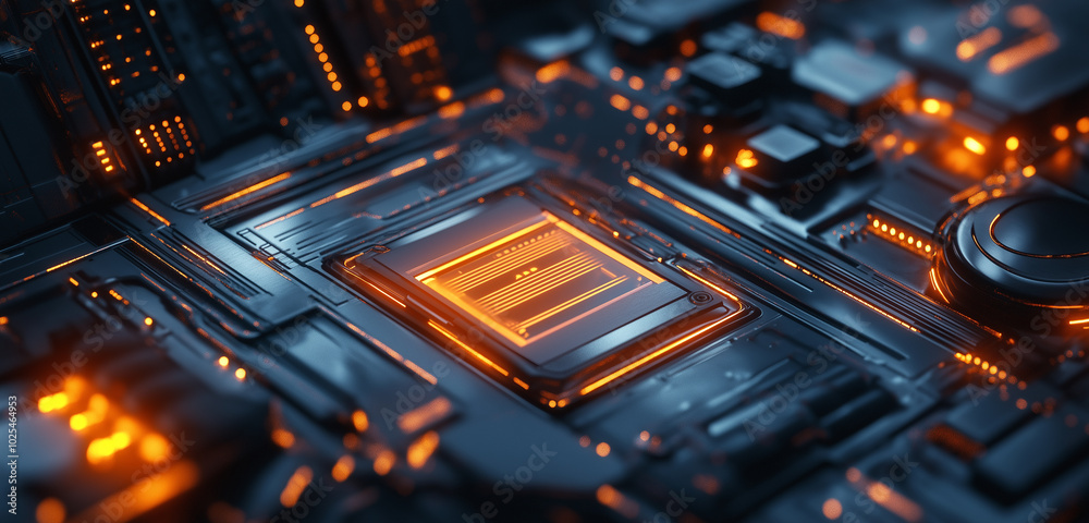 High-tech electronic circuit board close-up photography High-tech electronic circuit board close-up photography