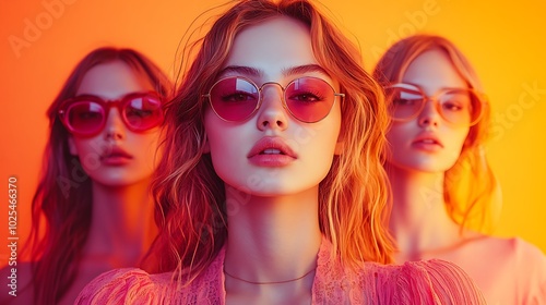 Portraits of youth against solid backgrounds with bold colors and retro textures, confident expressions and modern fashion, dynamic lighting highlights the bright tones and adds dimension --ar 16:9