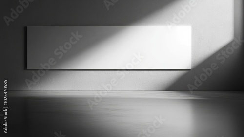 Wallpaper Mural Minimalist Interior with Empty Wall Space and Shadow Torontodigital.ca