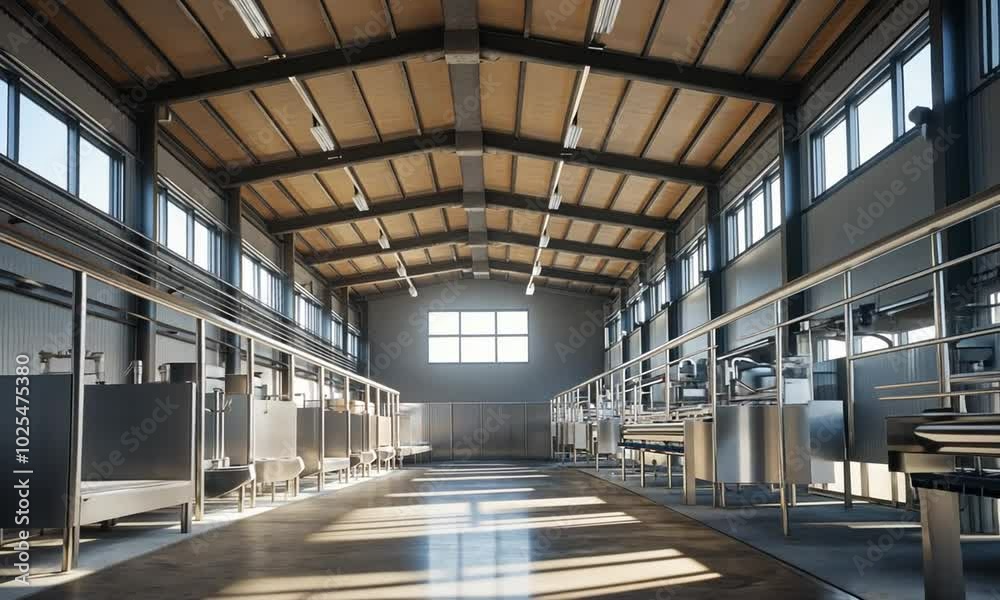 Industrial Warehouse with Stainless Steel Equipment Industrial Warehouse with Stainless Steel Equipment