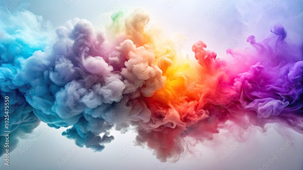 Minimalist ethereal smoke clouds with bright gradient flow Minimalist ethereal smoke clouds with bright gradient flow