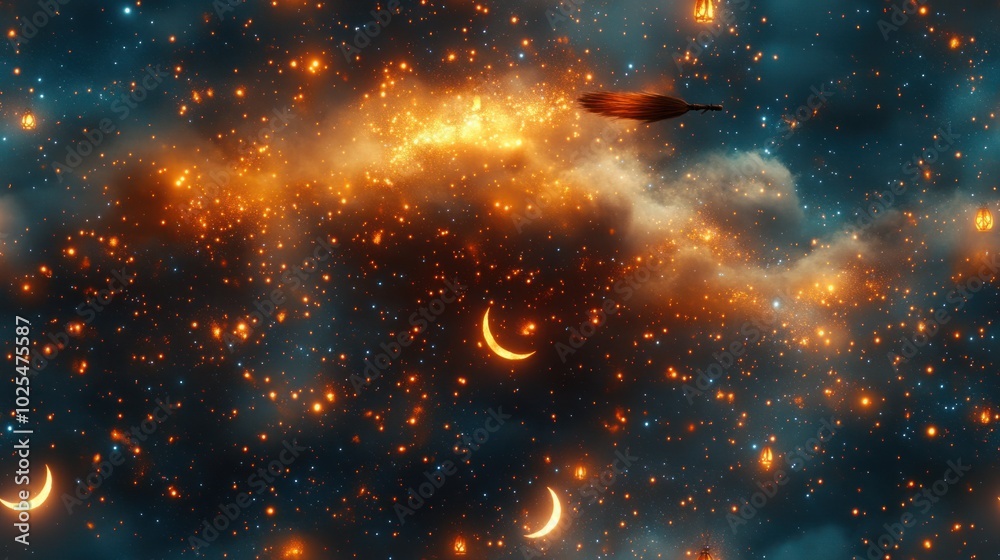 Dreamy Cosmic Night Sky