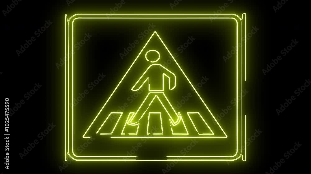 Illustration of a traffic sign icon for a special pedestrian path, zebra crossing. crossing place Illustration of a traffic sign icon for a special pedestrian path, zebra crossing. crossing place