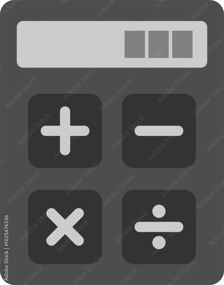 Fototapeta premium Calculator icon. Calculator with math sign buttons.