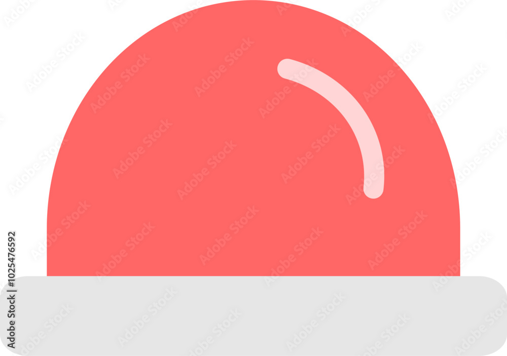 Red siren. Warning siren icon. Red siren. Warning siren icon.