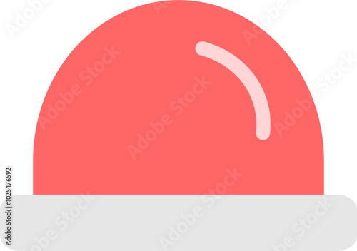 Red siren. Warning siren icon.