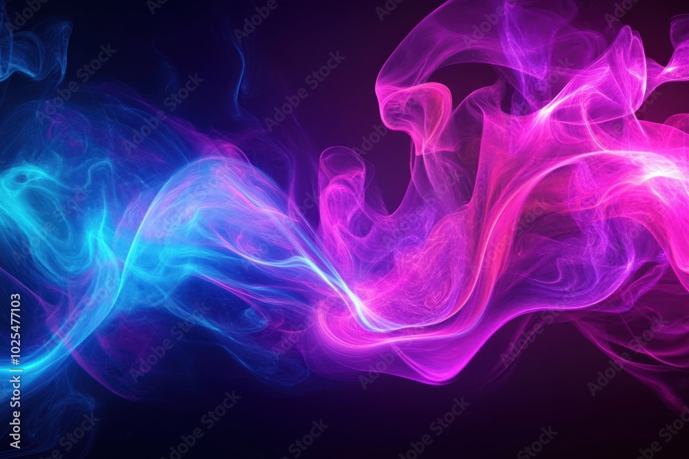 Fototapeta premium Colorful Abstract Smoke on Dark Background