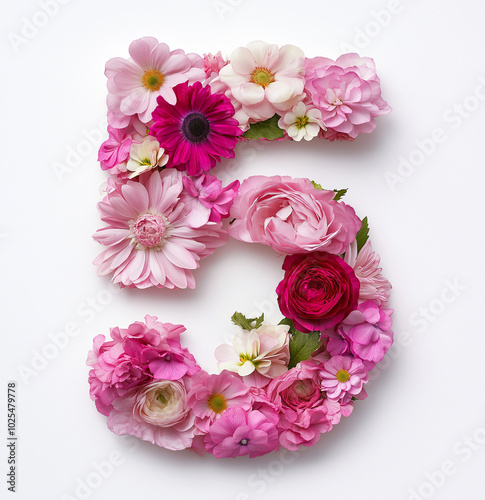 Flowers make up the Arabic numerals 1234567890 one  two  three  four  five  six seven  eight  nine  ten、 eleven twelve  photo