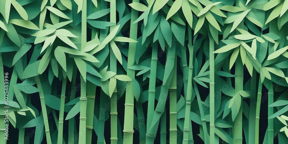 Bamboo trunk backdrop featuring a natural setting of a forest Pattern of bamboo foliage in a serene environment Bamboo trunk backdrop featuring a natural setting of a forest Pattern of bamboo foliage in a serene environment