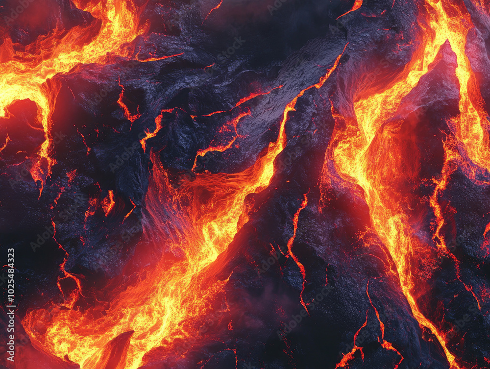 Abstract Gradient Background with Volcano and Lava for Intense and Fiery Designs